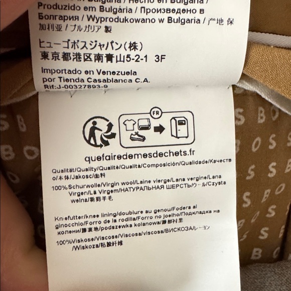 BOSS Hugo Boss Grey Virgin Wool Dress Pants Men's Size 34 Tailored Fit - Picture 9 of 9